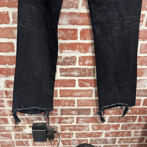 R13 Izzy Drop Crotch Jake Black Wash Loose Jean Size 27” EUC - Picture 4 of 11